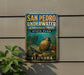 A vintage-style metal sign for San Pedro Underwater Archaeological Preserve, located in Florida.