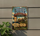 A vintage-style sign for Stephen Foster's Folk Culture Center in State Park, Florida, featuring a portrait of a man and various elements related to the Florida state song.