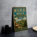 A vintage-style metal sign for Wildcat Hills State Recreation Area in Nebraska, featuring a scenic mountain landscape.