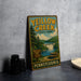 A vintage metal sign for Yellow Creek State Park in Pennsylvania, featuring a scenic illustration of the park and its surroundings.