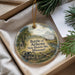 A decorative ornament with a scene depicting a cannon, a wooden fence, and a building, along with the text "Battle of Athens State Historic Site, Missouri".
