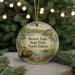 A round ornament with a painting of a beaver in a natural setting, surrounded by greenery, with the text "Beaver Lake State Park, North Dakota" displayed on it.