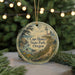 A round ornament with a lighthouse and a coastal landscape, featuring the text "Cape Blanco State Park, Oregon".
