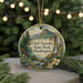 A round ornament with a scenic landscape of mountains, trees, and a waterfall, featuring the text "Chief Timothy State Park, Washington".