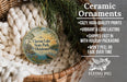 Ceramic ornaments, clay pot, pine branches, and a basket with a woven texture.