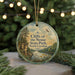 A round ornament with a scenic landscape of cliffs, trees, and a river, featuring the text "Cliffs of the Neuse State Park, North Carolina".