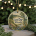 A decorative ornament featuring a scenic landscape of Cross Plains State Park, Wisconsin, with a winding path, trees, and flowers.