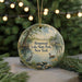 A round ornament featuring a scenic view of Hempstead Lake State Park, New York, with a bird and a duck in the foreground and a bridge in the background.