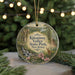 A round ornament with a scenic image of Kittatinny Valley State Park, New Jersey, featuring a deer and a waterfall.