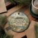 A round ornament with a lighthouse and a coastal scene, featuring the text "Oak Orchard State Marine Park, New York".