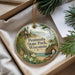 A decorative ornament with a lighthouse and a scenic landscape, featuring the text "Peninsula State Park, Wisconsin" on it.