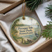 A decorative ornament with a lighthouse and a scenic landscape, featuring the text "Presque Isle State Park, Pennsylvania".