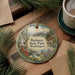 A decorative ornament featuring a scenic landscape with a house, trees, and a waterfall, along with the text "Rockport State Park, Washington".