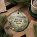 A decorative ornament featuring a lighthouse and coastal scenery, with the text "Sea Rim State Park, Texas" prominently displayed.