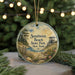 A round ornament with a beach scene and a lifeguard tower, featuring the text "Southwick Beach State Park, New York".