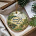 A decorative ornament with a scenic landscape of Stonelick State Park, Ohio, featuring a bridge and a river.