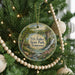 A round ornament on a Christmas tree, featuring a scenic image of Tennessee State Park, with the text "T.O. Fuller State Park, Tennessee" displayed prominently.