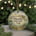A round ornament with a scenic image of Willard Bay State Park in Utah, featuring a heron and a body of water.