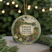 A round ornament with a scenic image of William B. Umstead State Park, North Carolina, featuring a deer in the foreground and a forest landscape in the background.