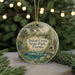 A circular ornament with a painting of a bird and a bridge, surrounded by greenery, with the text "Bulow Creek State Park, Florida" displayed on it.