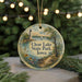 A decorative ornament featuring a lighthouse and a scenic landscape, with the text "Clear Lake State Park, Iowa" displayed on it.
