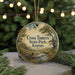 A decorative ornament with a scenic landscape of Cross Timbers State Park, Kansas, featuring a river, trees, and wildlife.