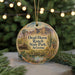 A decorative ornament featuring a scenic landscape with mountains, a windmill, and a cactus, with the text "Dead Horse Ranch State Park, Arizona" printed on it.