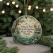 A circular ornament with a painting of a bird and a tree, surrounded by greenery, with the text "Edward Ball Wakulla Springs State Park, Florida" displayed on it.