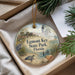 A decorative ornament with a beach scene and a lighthouse, featuring the text "Egmont Key State Park, Florida" on it.