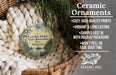 Ceramic ornaments, a wicker basket, and a pine branch are featured in the image.