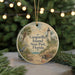 A round ornament with a lighthouse and palm trees, featuring the text "Gasparilla Island State Park, Florida".