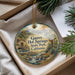 A decorative ornament with a scenic landscape of Grover Hot Springs State Park, California, featuring a waterfall and mountains.