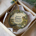 A decorative ornament in a box, featuring a scenic image of Historic Blakeley State Park in Alabama.