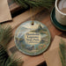 A decorative ornament featuring a scenic image of Humbling Lagoon State Park, California, with a bird and a body of water in the foreground.