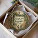 A round ornament with a scenic illustration of a trail in the Johnson-Sauk Trail State Recreation Area, Illinois.