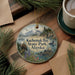 A decorative ornament with a scenic image of Kachemak Bay State Park, Alaska, featuring a bald eagle, a whale, and other wildlife, along with the text "Kachemak Bay State Park, Alaska".