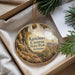A decorative ornament featuring a scenic image of the Kartchner Caves in Arizona, with a clear glass-like material that allows the viewer to see the landscape.