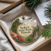 A decorative ornament with a scenic landscape of mountains, forests, and waterfalls, featuring the text "Kokie'e State Park, Hawaii".