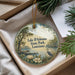 A decorative ornament with a scenic image of Lake D'Arbonne State Park in Louisiana, featuring a bird, trees, and a body of water.