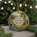 A round ornament featuring a scenic landscape with a cabin, trees, and a waterfall, with the text "Lincoln Homestead State Park, Kentucky" displayed prominently.