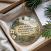 A decorative ornament in a box, featuring a house and greenery, with text that reads "Old Mulkey Meetinghouse State Historic Site, Kentucky".