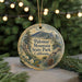 A round ornament with a scenic mountain landscape and pine trees, featuring the text "Palomar Mountain State Park, California".