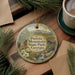A decorative ornament featuring a scenic landscape of Panola Mountain State Park, Georgia, with a winding path and a bridge in the background.