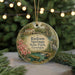 A decorative ornament featuring a scenic image of Radium Springs State Park in Georgia, with a bird and a pond in the foreground.