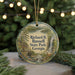 A round ornament with a scenic image of Richard B. Russell State Park, Georgia, featuring a waterfall, pine trees, and a deer.