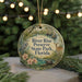 A round ornament with a design featuring a bird, a deer, and a pond, along with the text "River Rise Preserve State Park, Florida".