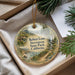 A decorative ornament with a scenic landscape of Robert Louis Stevenson State Park, California, hanging from a string.