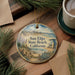 A decorative ornament with a beach scene and palm trees, featuring the text "San Eljo State Beach, California".
