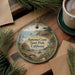 A decorative ornament featuring a scenic image of Sonoma Coast State Park, California, with a lighthouse and a deer in the foreground.