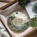 A decorative ornament with a lighthouse and a scenic landscape, featuring the text "Split Rock Lighthouse State Park, Minnesota".